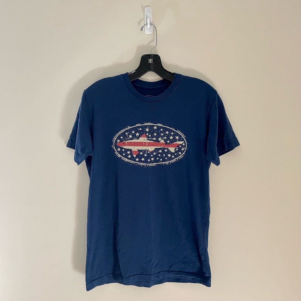 Dogfish Head Brewing American Flag Logo Blue T-Shirt